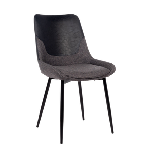 Silla tela y vinil negro